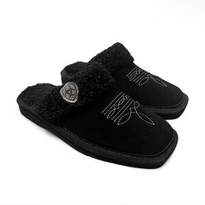 Ariat square toe leather slippers